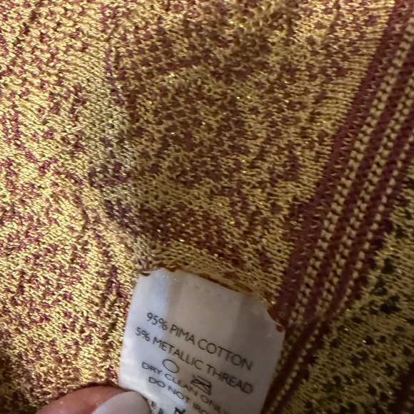 Peruvian Connection Gold and Wine Patterned Waterfall Cardigan - Picture 3 of 4